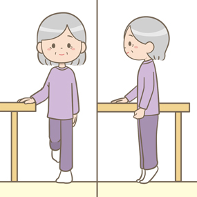 高齢者の片足立ち運動