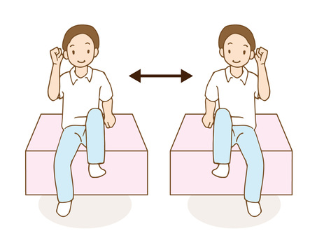 高齢者の足踏み運動